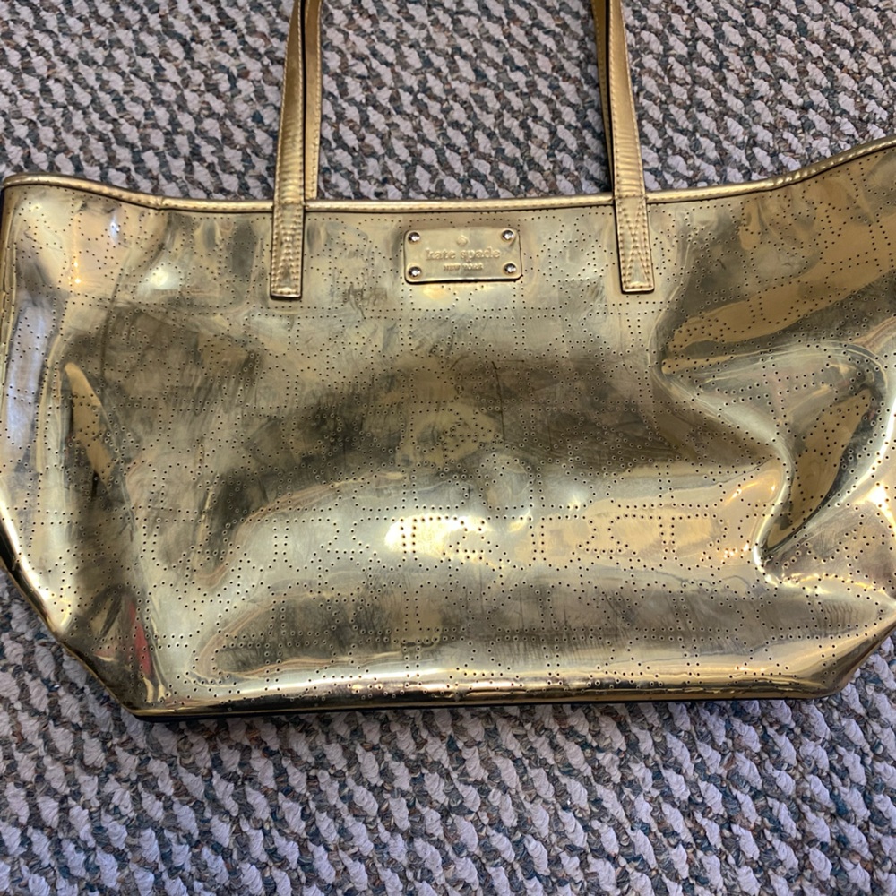 Gold Kate Spade satchel
